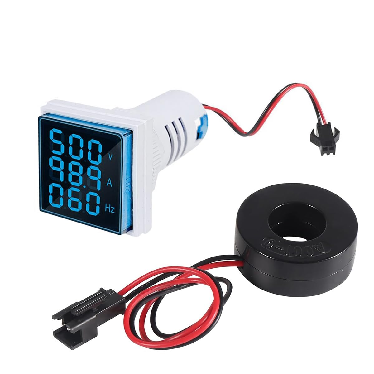 Serplex LED AC Current Voltage Frequency Signal Light 60-500V 0-100A AC Digital Ammeter Voltmeter, Backlight Display Voltage Detector Current Tester Gauge Serplex LED AC Current Voltage Frequency Signal Light 60-500V 0-100A AC Digital Ammeter Voltmeter, Backlight Display Voltage Detector Current Tester Gauge
